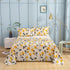 DaDa Bed in a Bag Bundle Set - Yellow Fleur Botanical Ivory Tan Floral Bedding Set (18112)