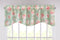 DaDa Bedding Hint of Mint Floral Pastel Roses Cottage Window Curtain Valance - 18" x 52" (JHW-3036)