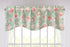 DaDa Bedding Hint of Mint Floral Pastel Roses Cottage Window Curtain Valance - 18" x 52" (JHW-3036)