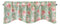 DaDa Bedding Hint of Mint Floral Pastel Roses Cottage Window Curtain Valance - 18" x 52" (JHW-3036)