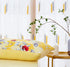 DaDa Bedding Sunshine Yellow Hummingbirds Floral Duvet Cover & Fitted Flat Bed Sheets Set w/ Pillow Cases Window Valances (925)