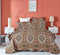 DaDa Bedding Rustic Earthy Cross Motif Folk Ogee Moroccan Scalloped Quilted Bedspread Set (JHW-944)