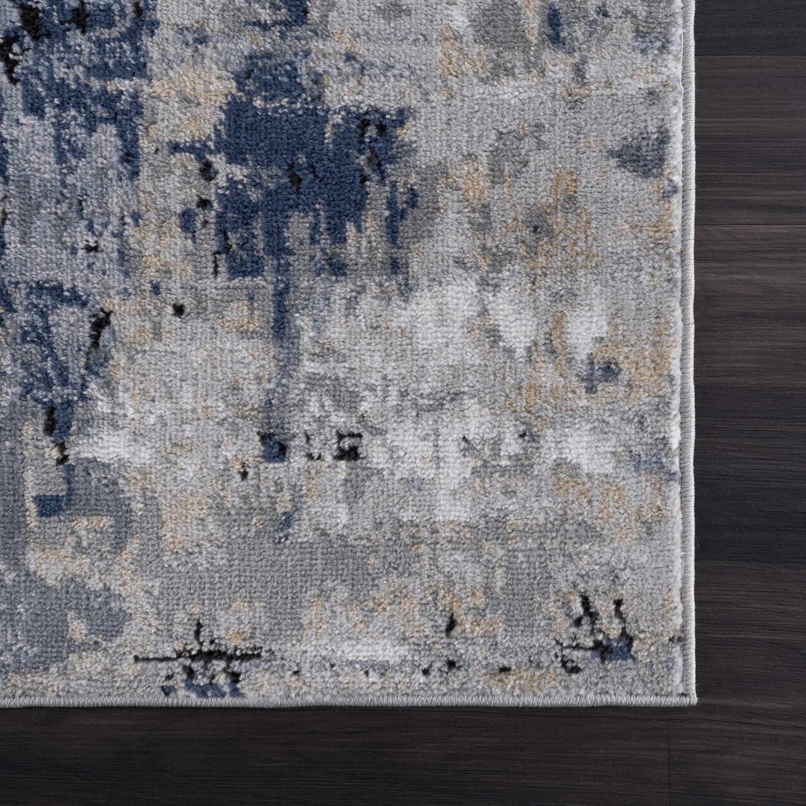 Campsall Blue Abstract Rug - Promo