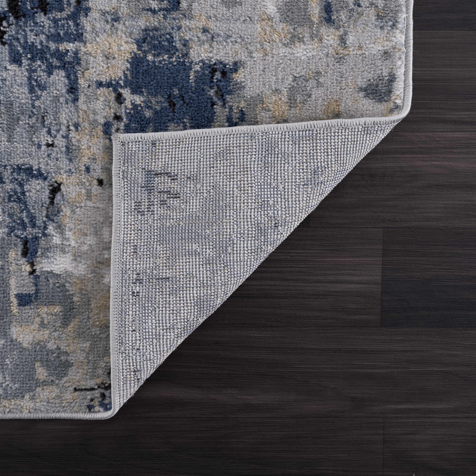 Campsall Blue Abstract Rug - Promo