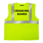 Printed Hi-Vis Mesh Safety Vest with 2” Reflective Strips and Pocket - Lime