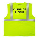 Printed Hi-Vis Mesh Safety Vest with 2” Reflective Strips and Pocket - Lime