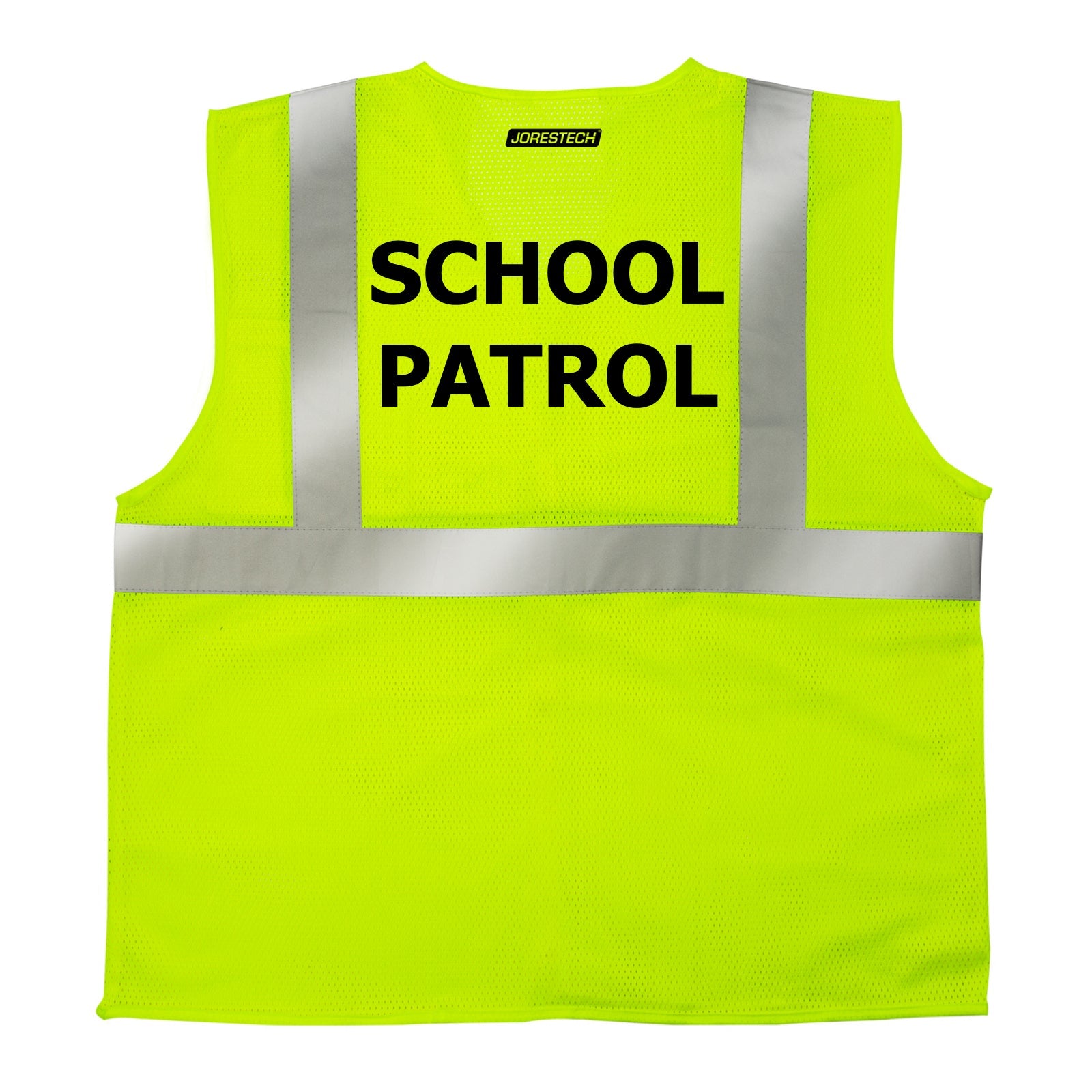 Printed Hi-Vis Mesh Safety Vest with 2” Reflective Strips and Pocket - Lime
