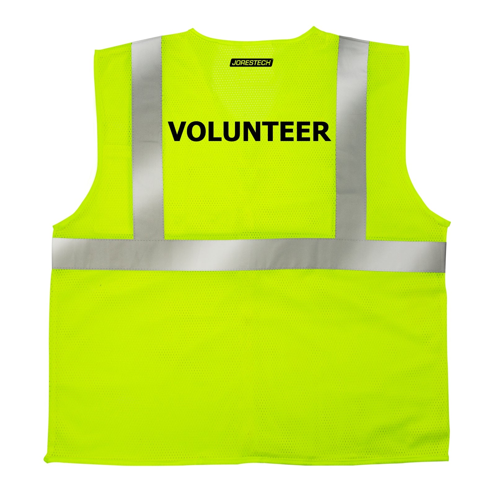 Printed Hi-Vis Mesh Safety Vest with 2” Reflective Strips and Pocket - Lime