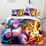 Japan Anime Demon Slayer Bedding Set Cosplay Duvet Cover Bed Sets