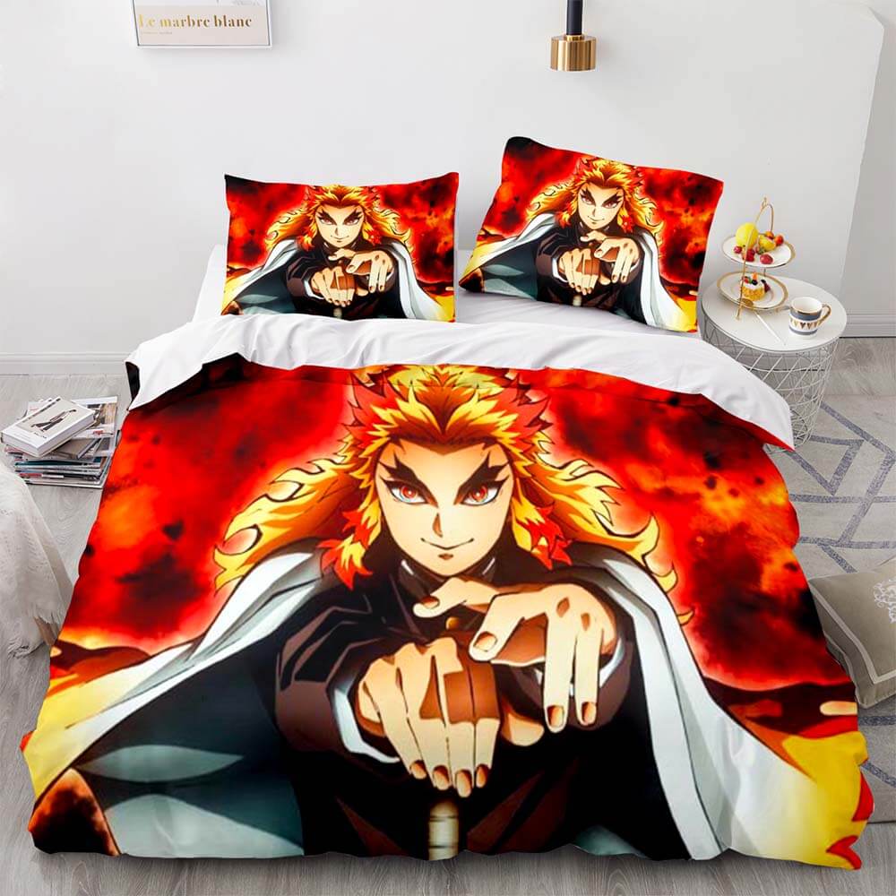 Japan Anime Demon Slayer Bedding Set Cosplay Quilt Cover Without Filler