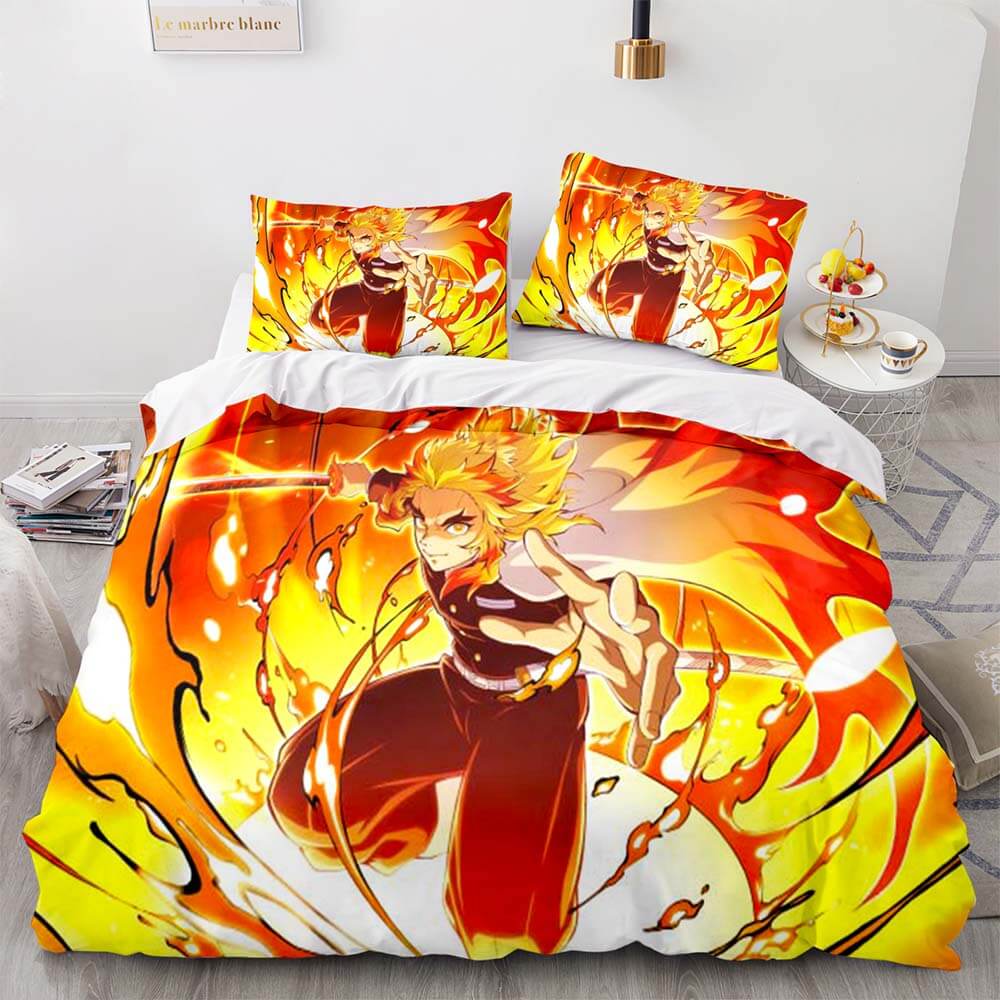 Japan Anime Demon Slayer Bedding Set Cosplay Quilt Cover Without Filler