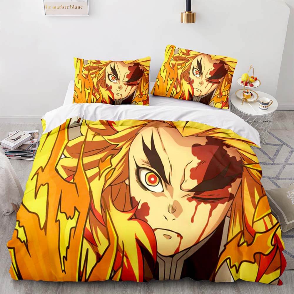 Japan Anime Demon Slayer Bedding Set Cosplay Quilt Cover Without Filler