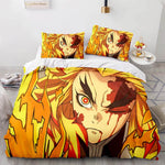 Japan Anime Demon Slayer Bedding Set Cosplay Quilt Cover Without Filler