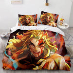 Japan Anime Demon Slayer Bedding Set Cosplay Quilt Cover Without Filler