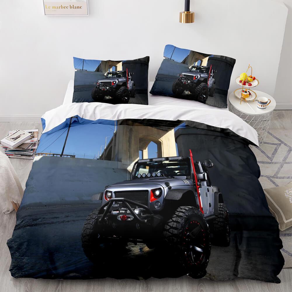 Jeep 4X4 Vehicle Off-Road Adventure Car Bedding Set Duvet Cover