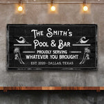 Personalized Rustic Pool Sign