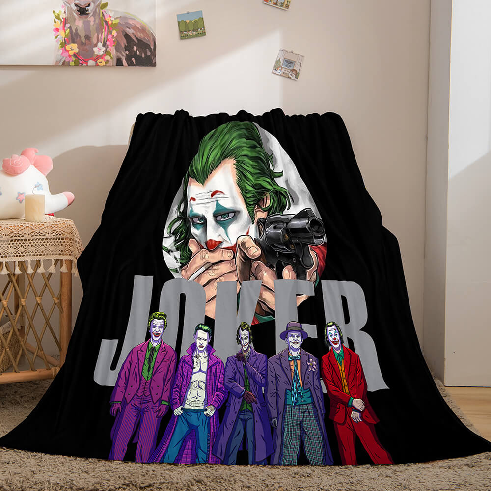 Joker Flannel Caroset Throw Cosplay Blanket