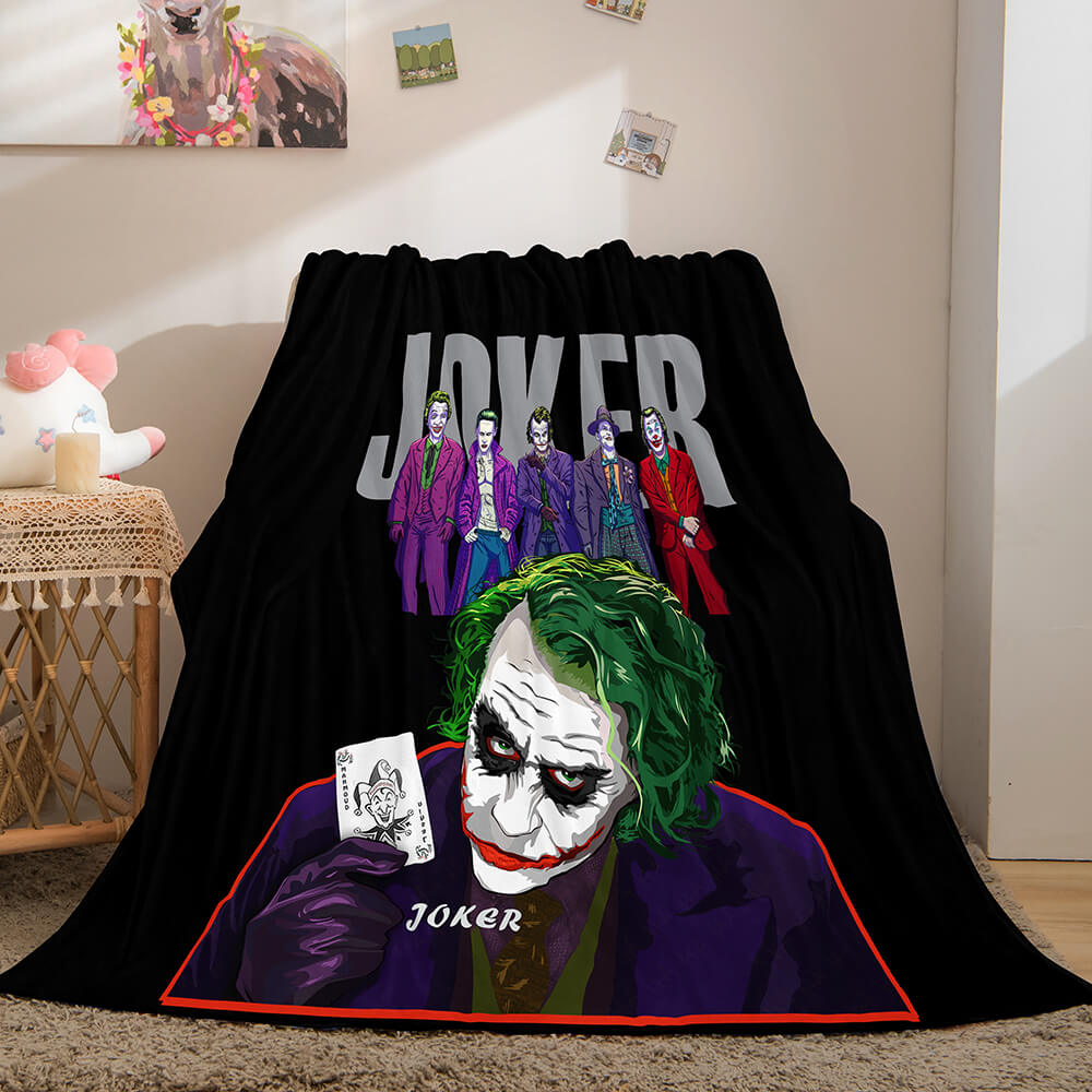 Joker Flannel Caroset Throw Cosplay Blanket