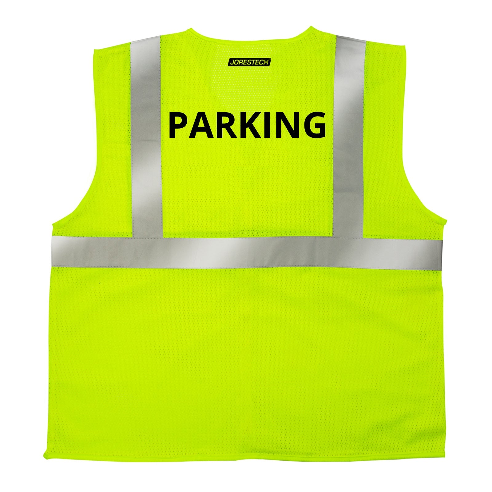 Printed Hi-Vis Mesh Safety Vest with 2” Reflective Strips and Pocket - Lime