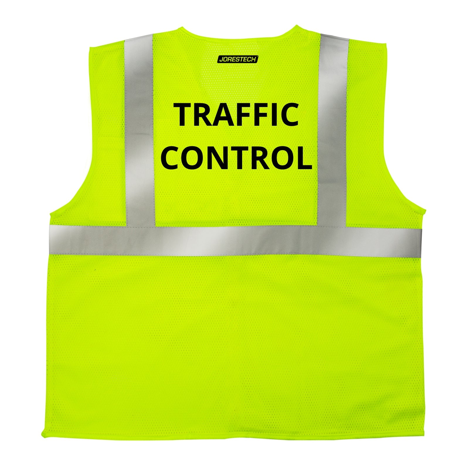 Printed Hi-Vis Mesh Safety Vest with 2” Reflective Strips and Pocket - Lime