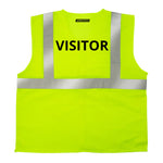 Printed Hi-Vis Mesh Safety Vest with 2” Reflective Strips and Pocket - Lime
