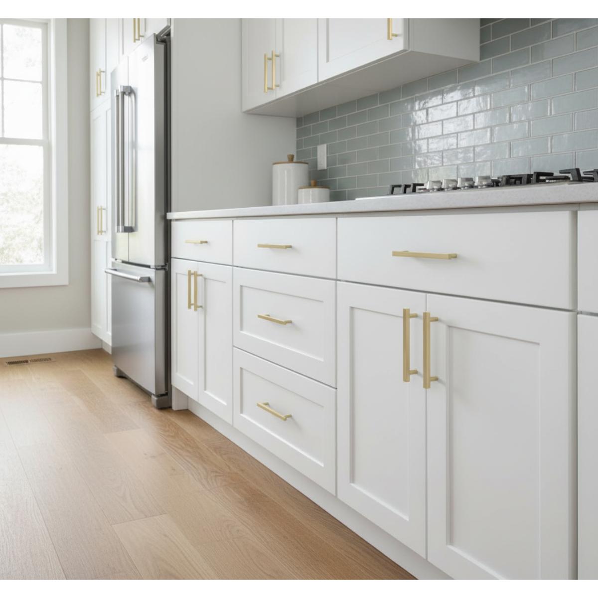 Frederick Solid Brass Drawer Pull - 3.75 Inch Centers