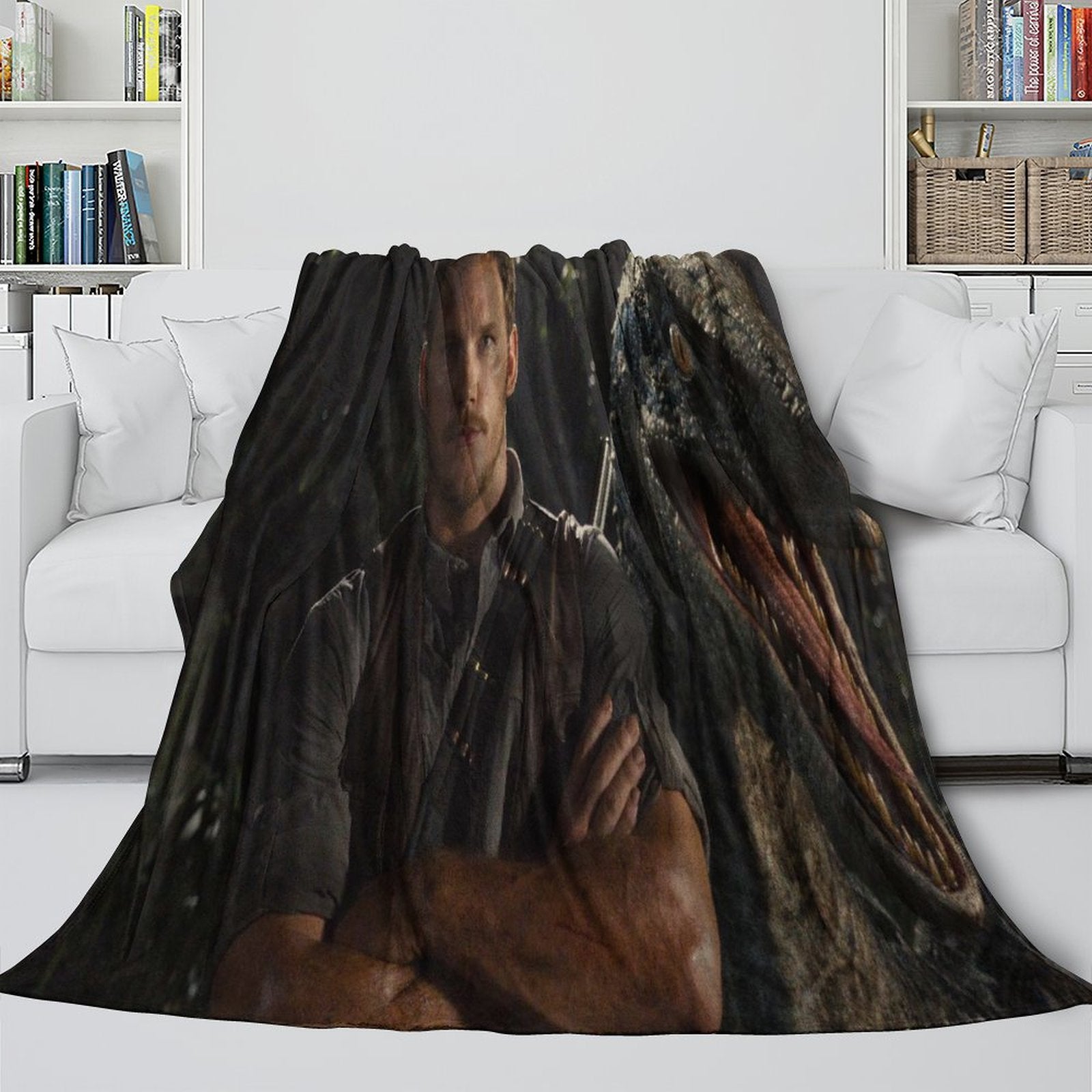 Jurassic World Blanket Flannel Dinosaur Throw Room Decoration