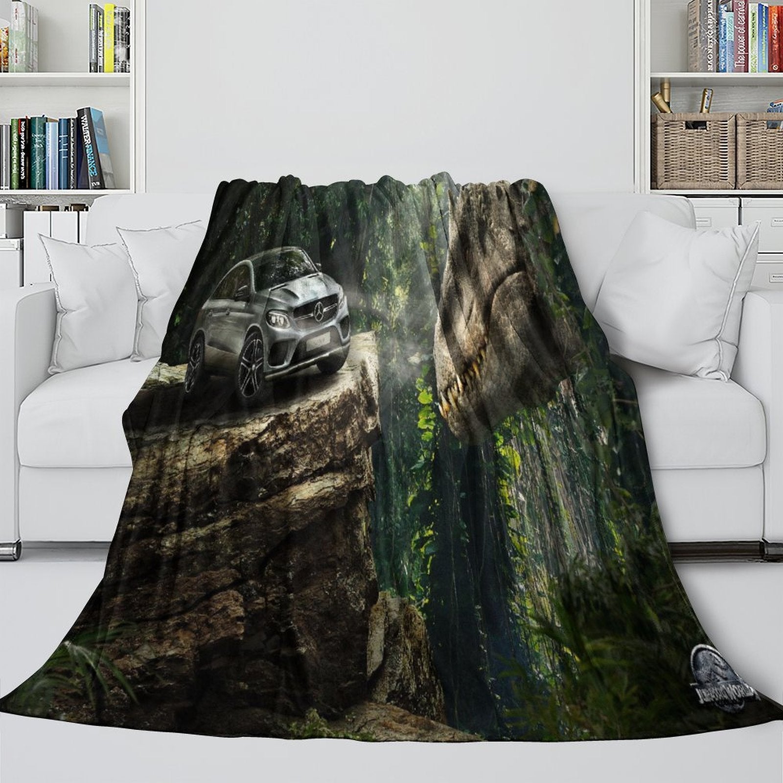 Jurassic World Blanket Flannel Dinosaur Throw Room Decoration