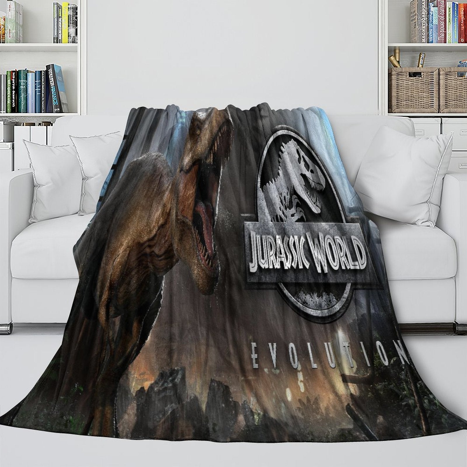 Jurassic World Blanket Flannel Throw Room Decoration