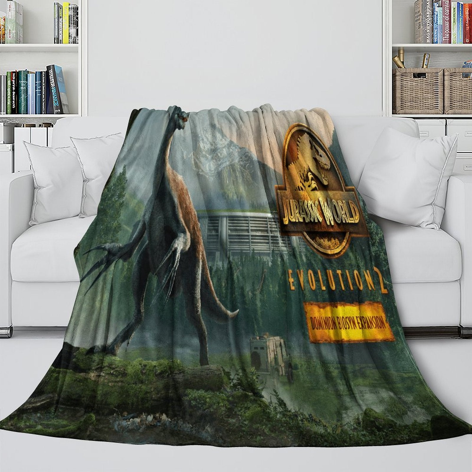 Jurassic World Blanket Flannel Throw Room Decoration