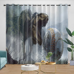 Jurassic World Curtains Blackout Window Drapes Room Decoration