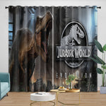 Jurassic World Curtains Dinosaur  Blackout Window Drapes Room Decoration