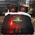 Jurassic World Rebirth Duvet Cover Dinosaur Bedding Set Without Filler