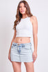 Women's Luxe Micro Mini Skirt With Raw Hem