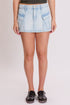 Women's Slanted Cargo Pocket Mini Skirt