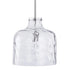 Kara Farmhouse 1-Light Textured Glass Nickel Island Pendant Light