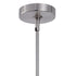 Kara Farmhouse 1-Light Textured Glass Nickel Island Pendant Light