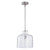 Kara Farmhouse 1-Light Textured Glass Nickel Island Pendant Light