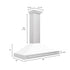 ZLINE 48" Stainless Hood, White Matte, Stainless Handle KB4STX-WM-48