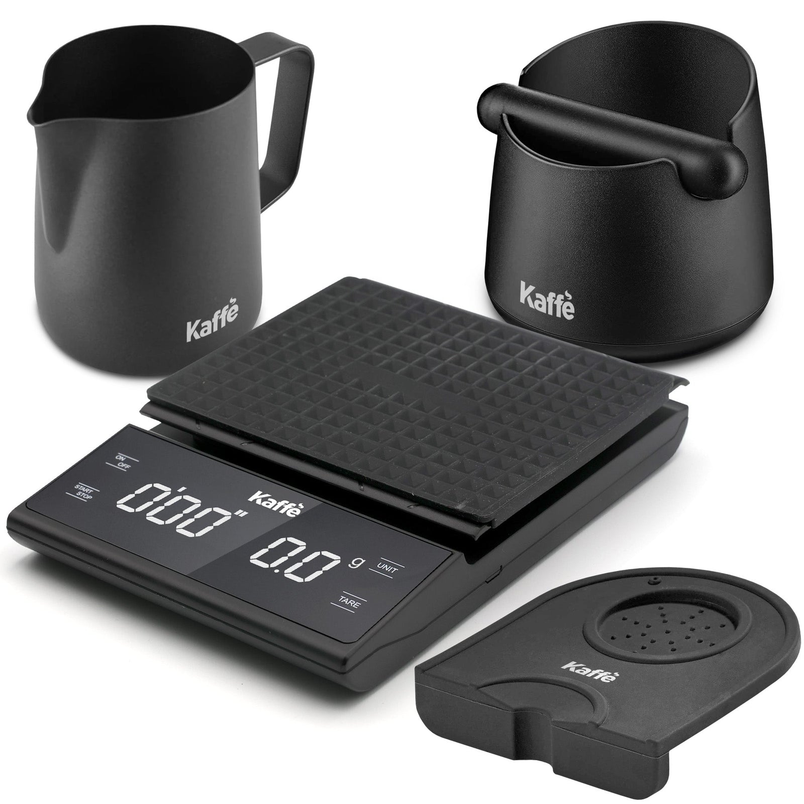 Espresso Starter Kit (Knock Box, Coffee Scale, Tamper Mat, Milk Pitcher), KF1190