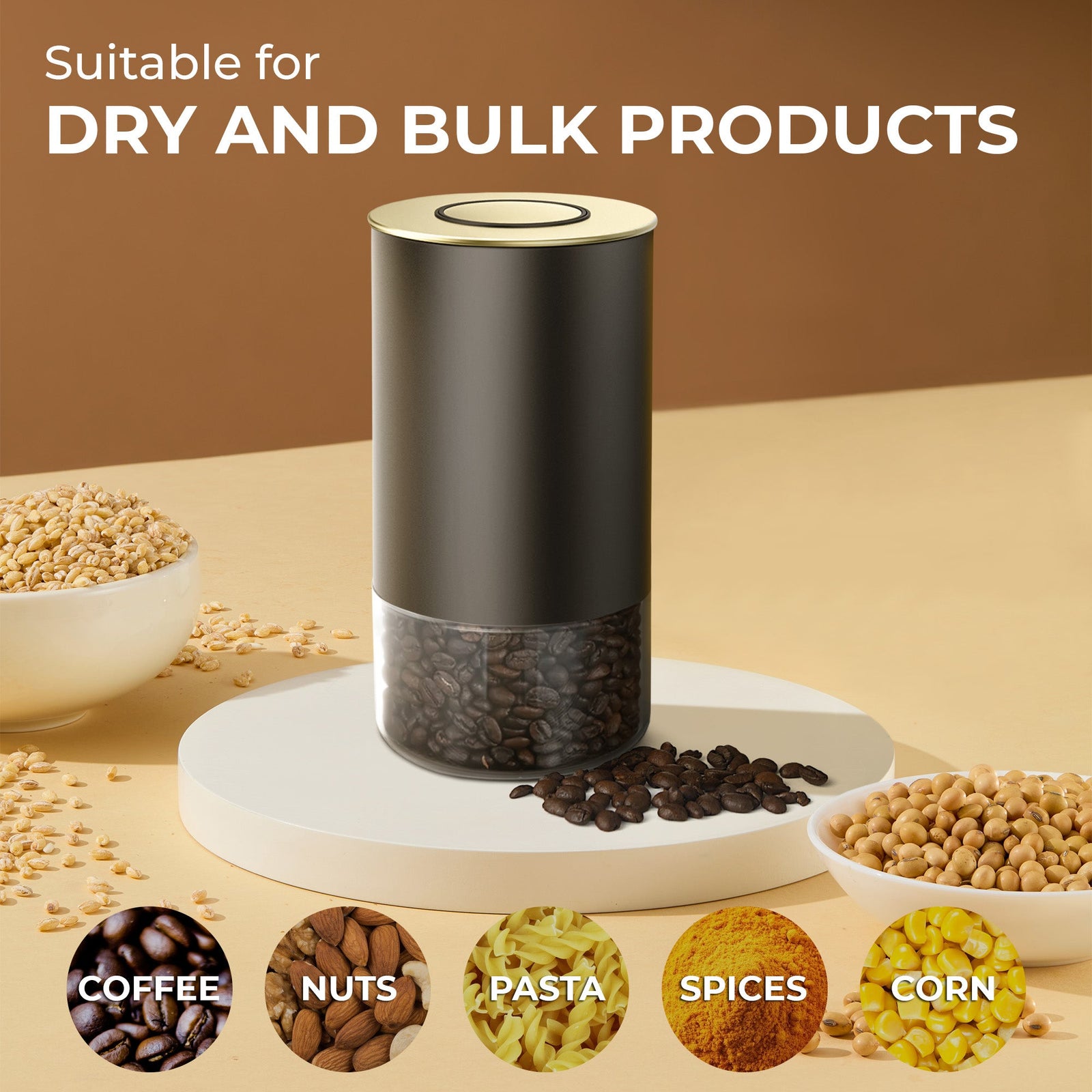 12oz Round Glass Storage Container, KF3031G