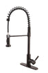 Oil Bronze High Arc Kitchen Sink Faucet with Pull Down Spray and Deck Plate