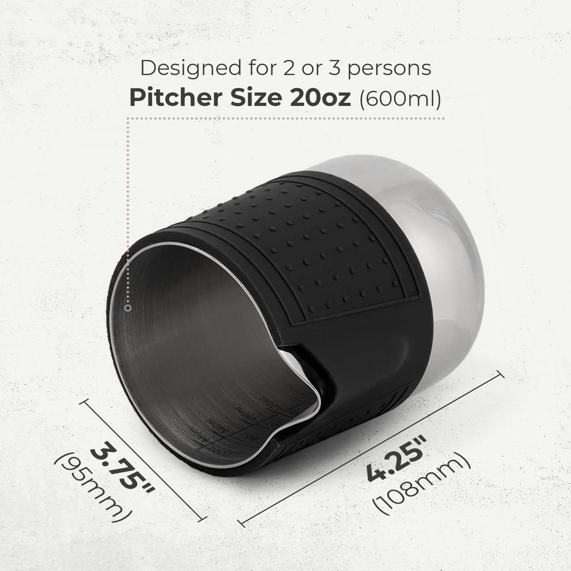 Milk Frothing Pitcher, 600 ML, KFFP01