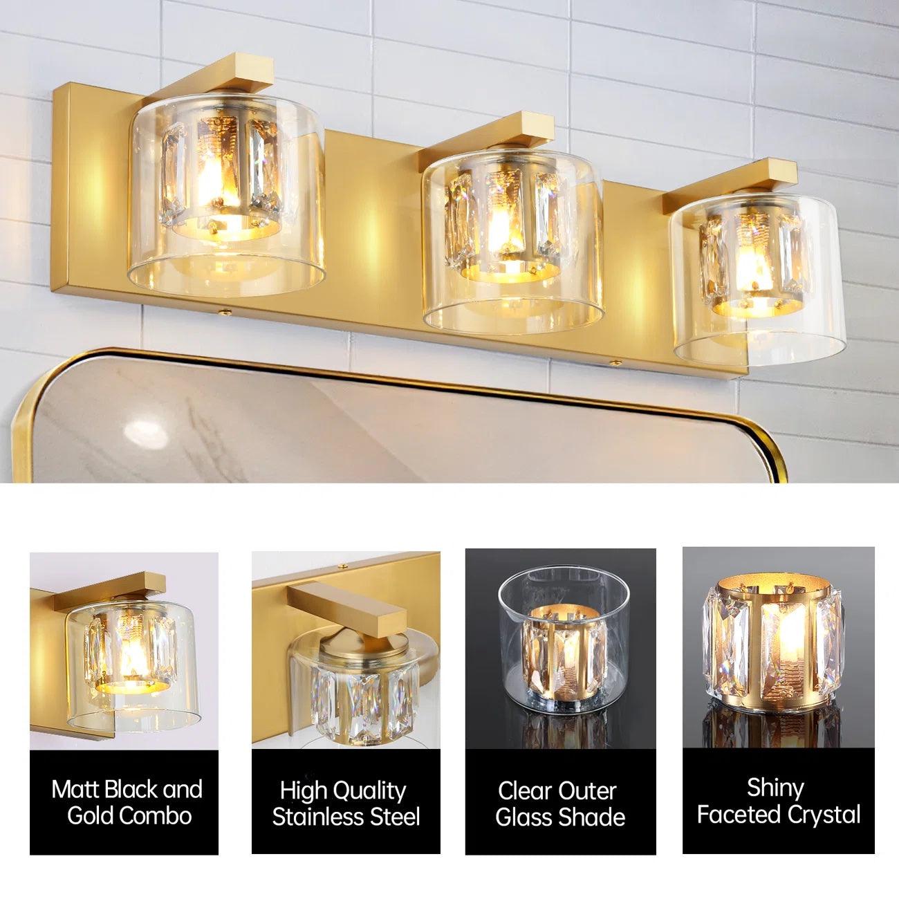 Kolt Modern 3-Light Bathroom Vanity Light