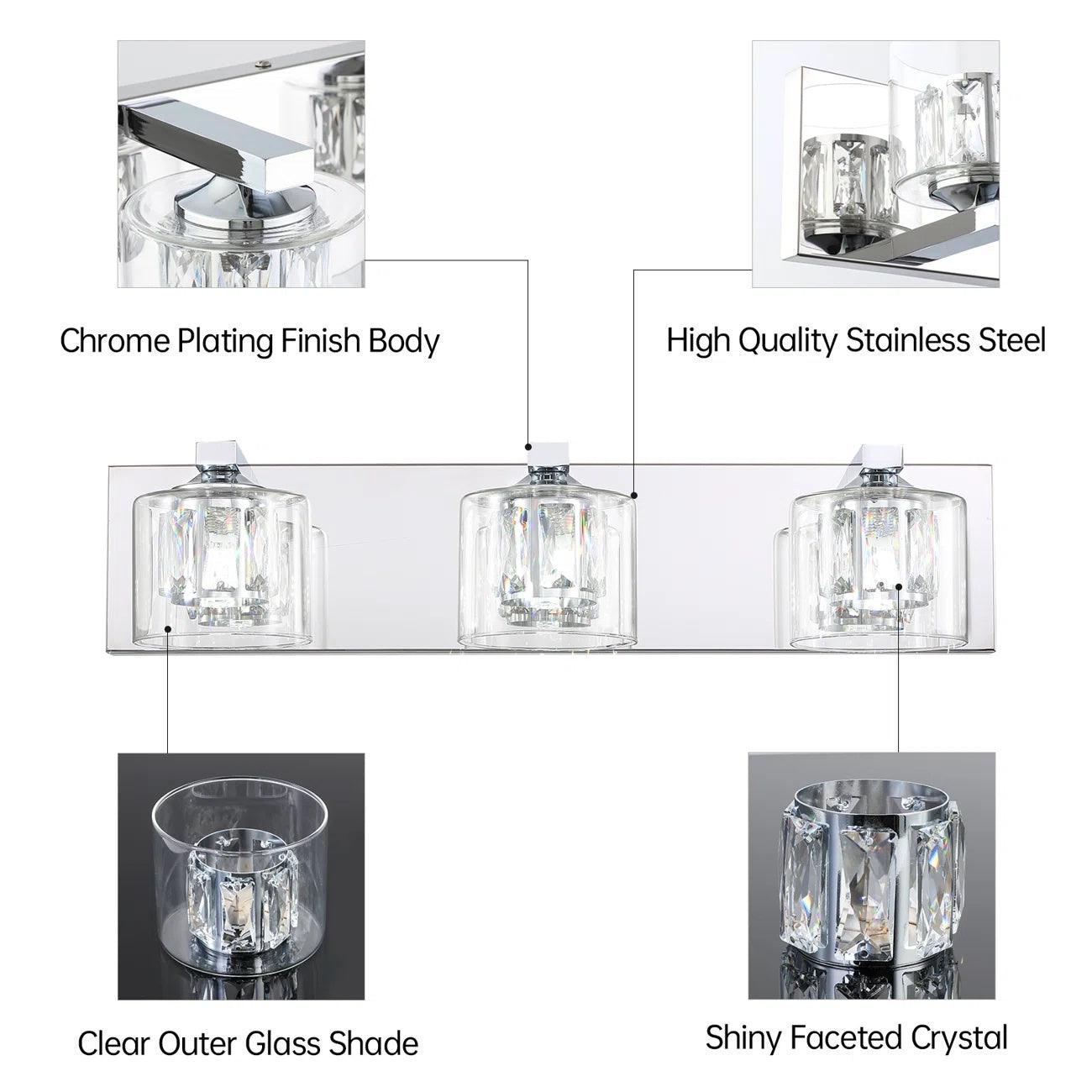 Kolt Modern 3-Light Bathroom Vanity Light