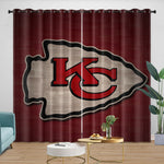 Kansas City Chiefs Curtains Blackout Window Drapes Room Decoration