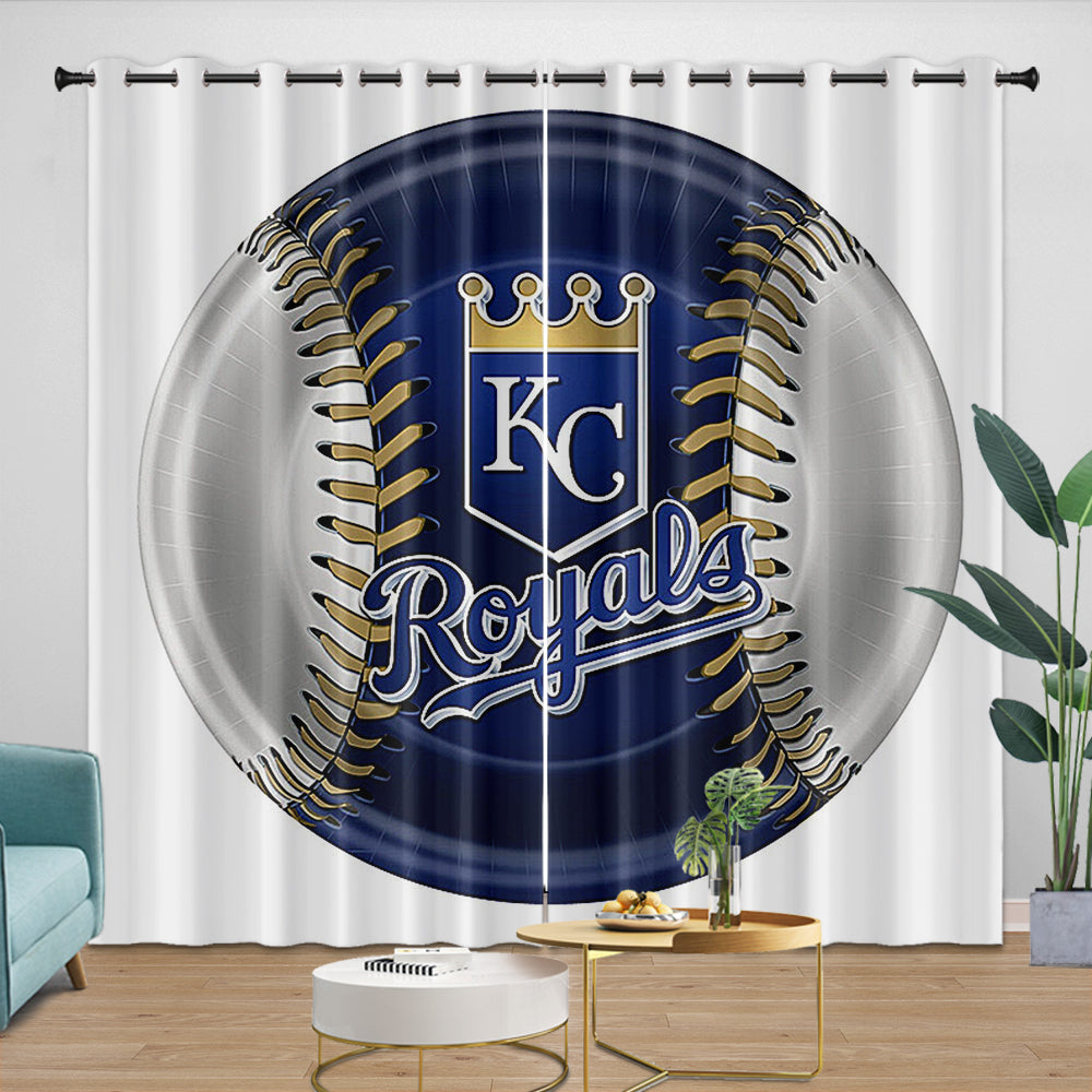 Kansas City Royals Curtains Blackout Window Drapes Room Decoration
