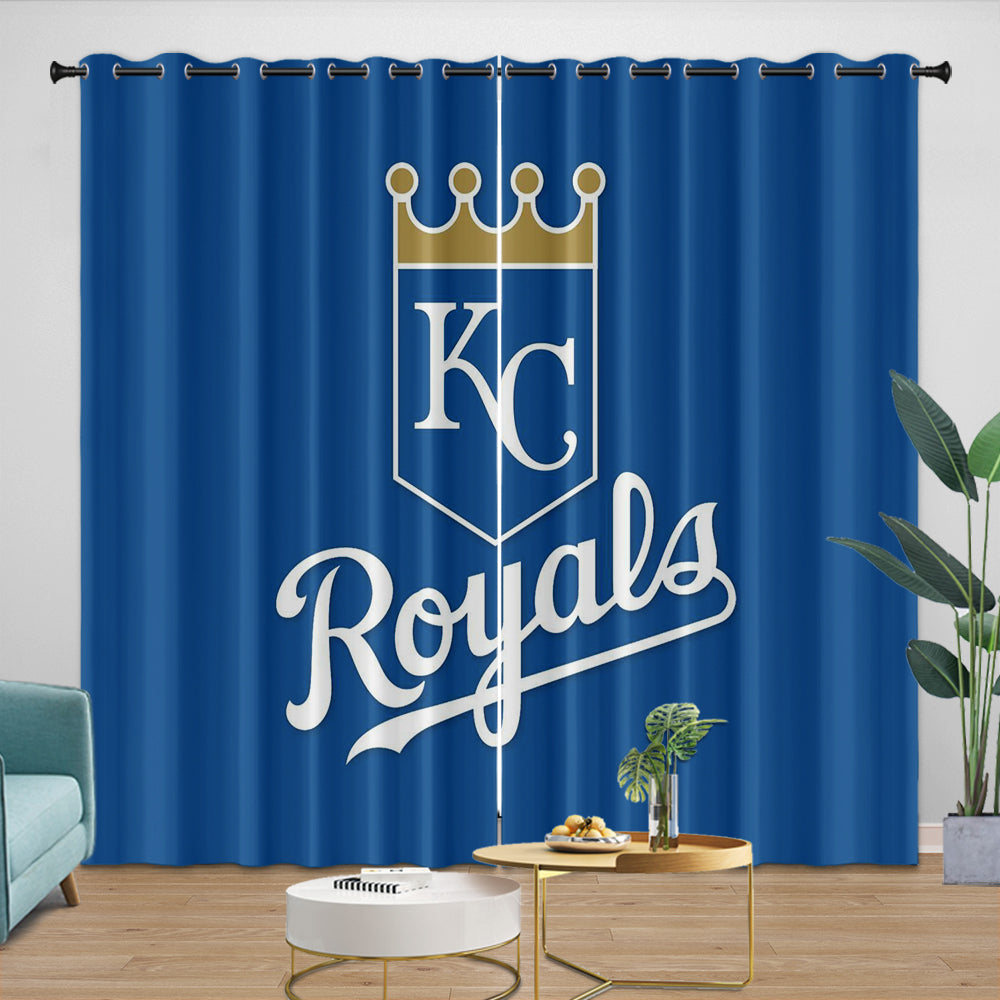 Kansas City Royals Curtains Blackout Window Drapes Room Decoration