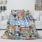 Kids Room Decoration Bluey Blanket Printed Flannel Throw