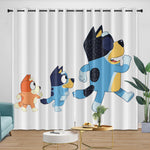 Kids Room Decoration Bluey Curtains Pattern Blackout Window Drapes